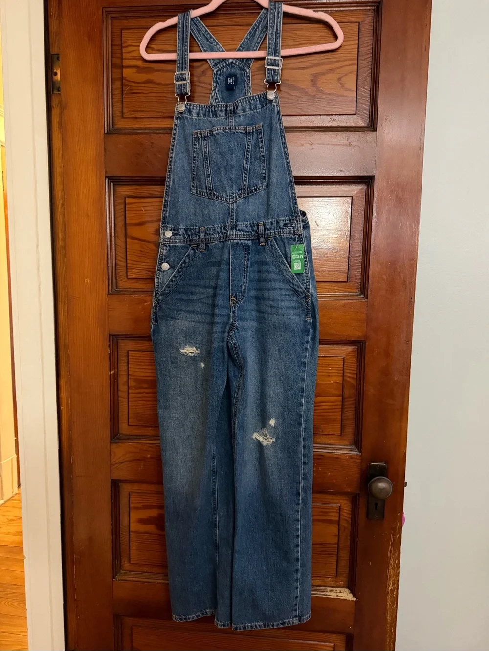 GAP Blue Distressed Denim Kids Overalls